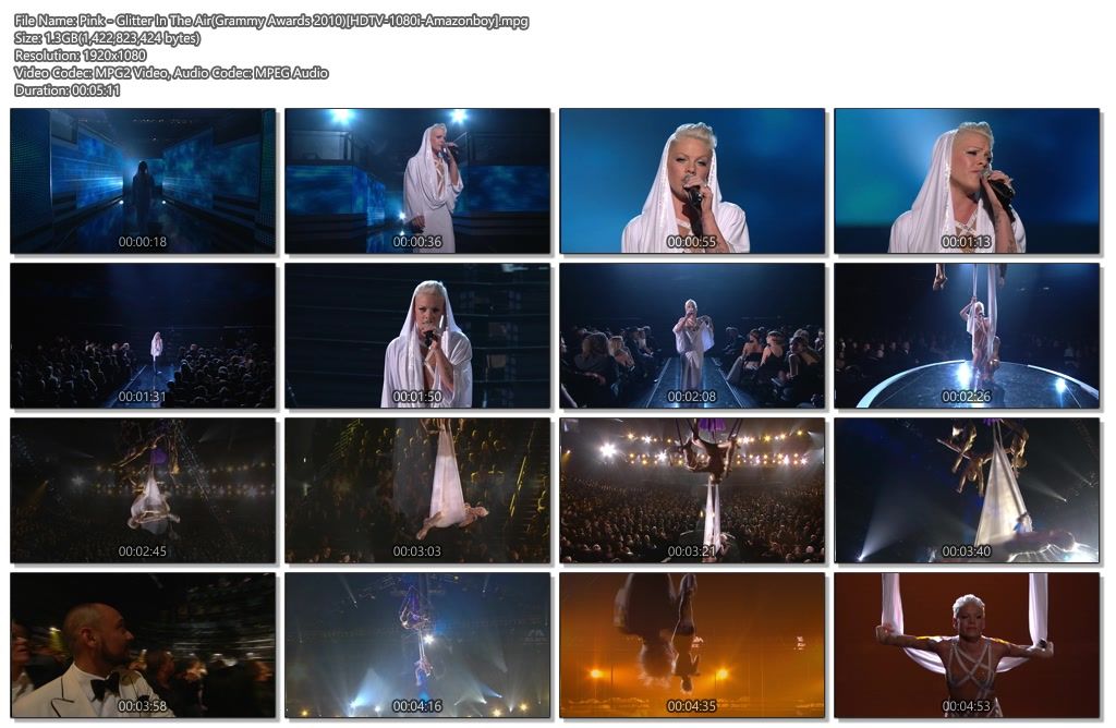 HDTV Pink Glitter In The Air(Grammy Awards 2010)[HDTV1080i